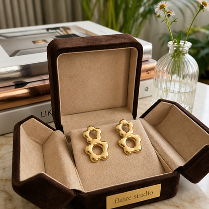 Flaire Studio Wavy Fan Stud Earrings - image 3