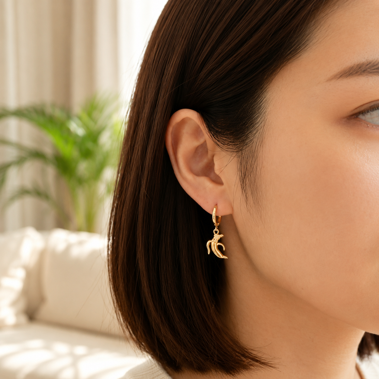 Flaire Studio Layered Leaf Drop Earrings - image 3