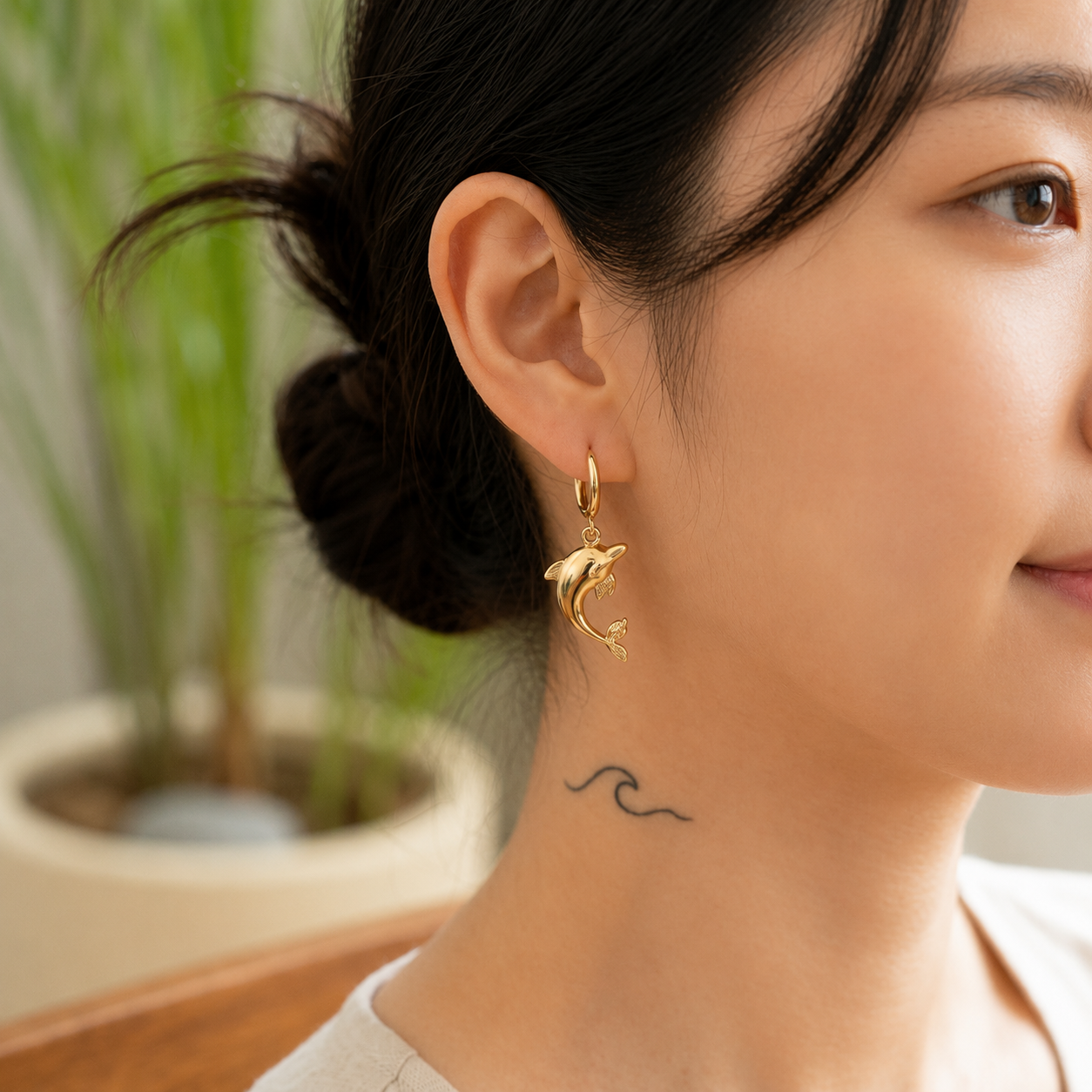 Flaire Studio Woven Texture Dome Stud Earrings - image 3