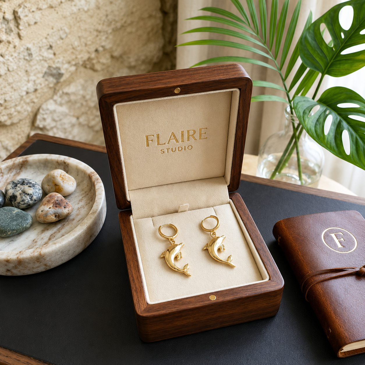 Flaire Studio Woven Texture Dome Stud Earrings - image 4