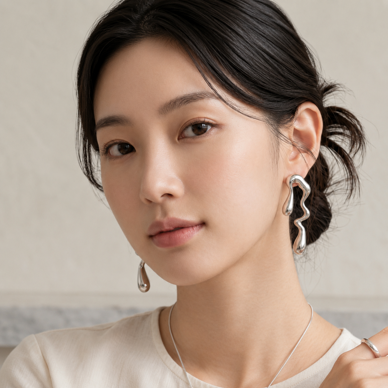 Flaire Studio Curved Wing Stud Earrings - image 3