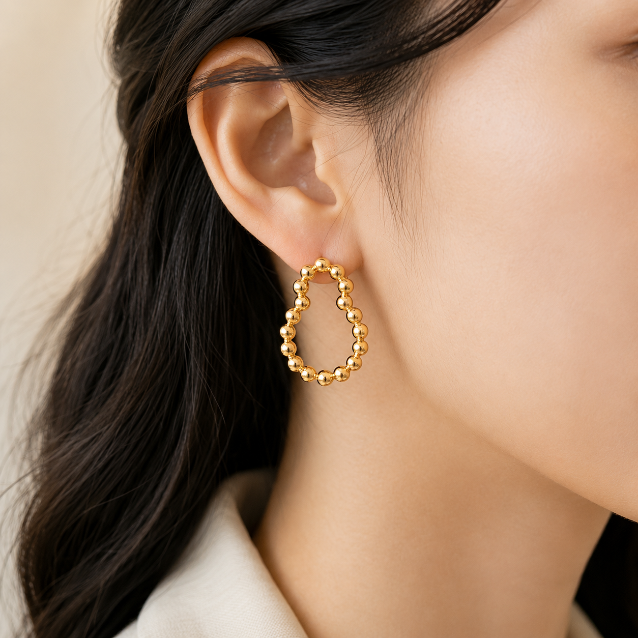 Flaire Studio Textured Wide Cuff Earrings - image 2