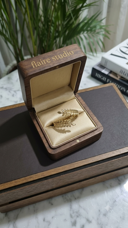 Flaire Studio Leaf Vine Open Cuff Kada - image 3