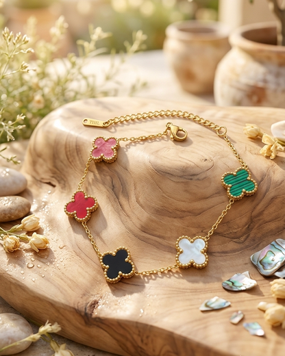Flaire Studio Tricolor Clover Charm Bracelet - image 2