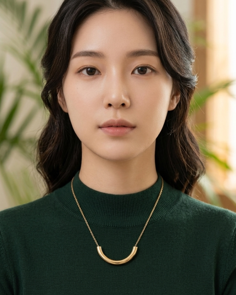 Flaire Studio Curved Bar Pendant Necklace - image 2