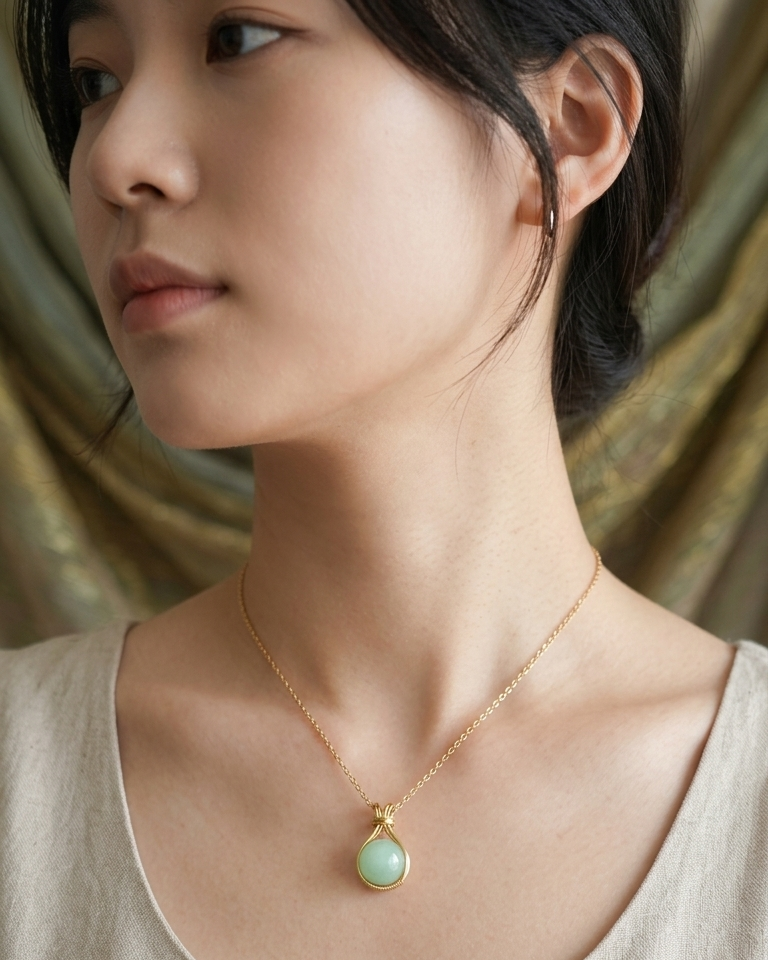 Flaire Studio Wire-Wrapped Stone Pendant Necklace - main image