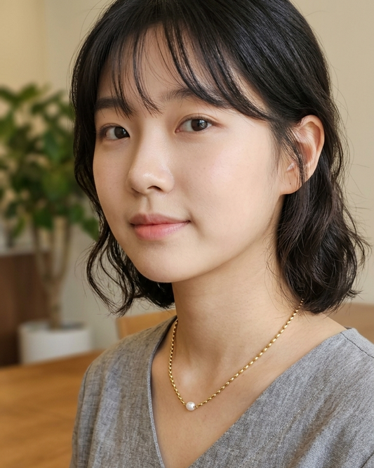Flaire Studio Pearl Drop Rope Chain Necklace - main image